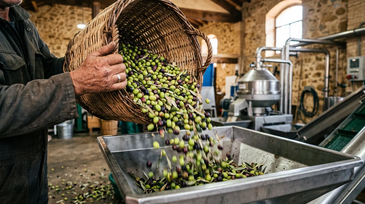 Production et mise en bouteille de l'huile d'olive Élixir de Provence — moulin des Alpilles